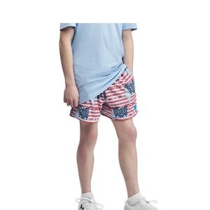 LAX SO HARD Boys American Flag Lacrosse Shorts Youth XL Shorty